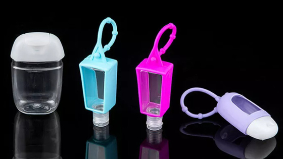 Pet 30Ml silicone tay áo rỗng Chai móc khóa mịn cho tay Santizer
