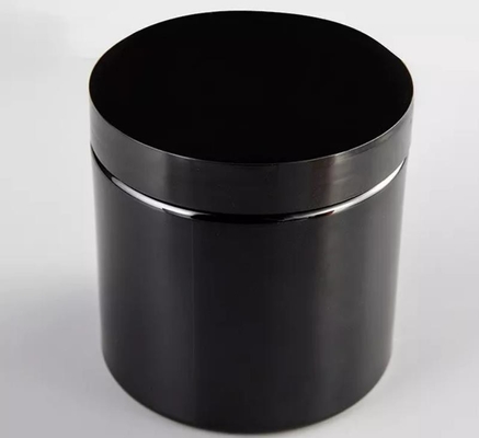 100ml 150ml 200ml Kem Hũ nhựa màu hổ phách đen Pet với nắp đen trắng