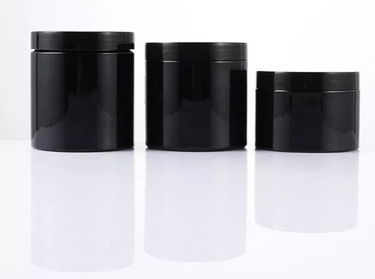 Nhựa PET rỗng 120ml Hũ mỹ phẩm màu đen cho bao bì kem