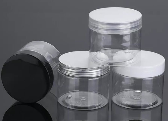 250ml 500ml Hũ đựng kem nhựa thú cưng màu đen trong suốt màu hổ phách có nắp nhựa