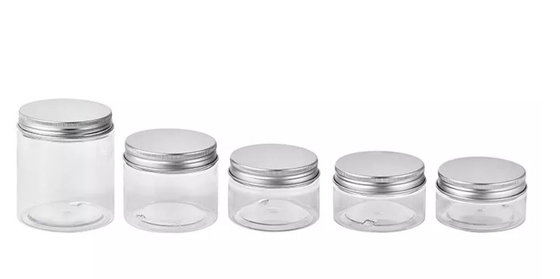 Thực phẩm rộng miệng lọ nhựa PET mỹ phẩm 80ml với nắp nhôm bạc