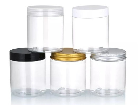 30ml 80ml 100ml 120ml 150ml Hũ nhựa PET trong suốt với lớp thực phẩm nắp đen
